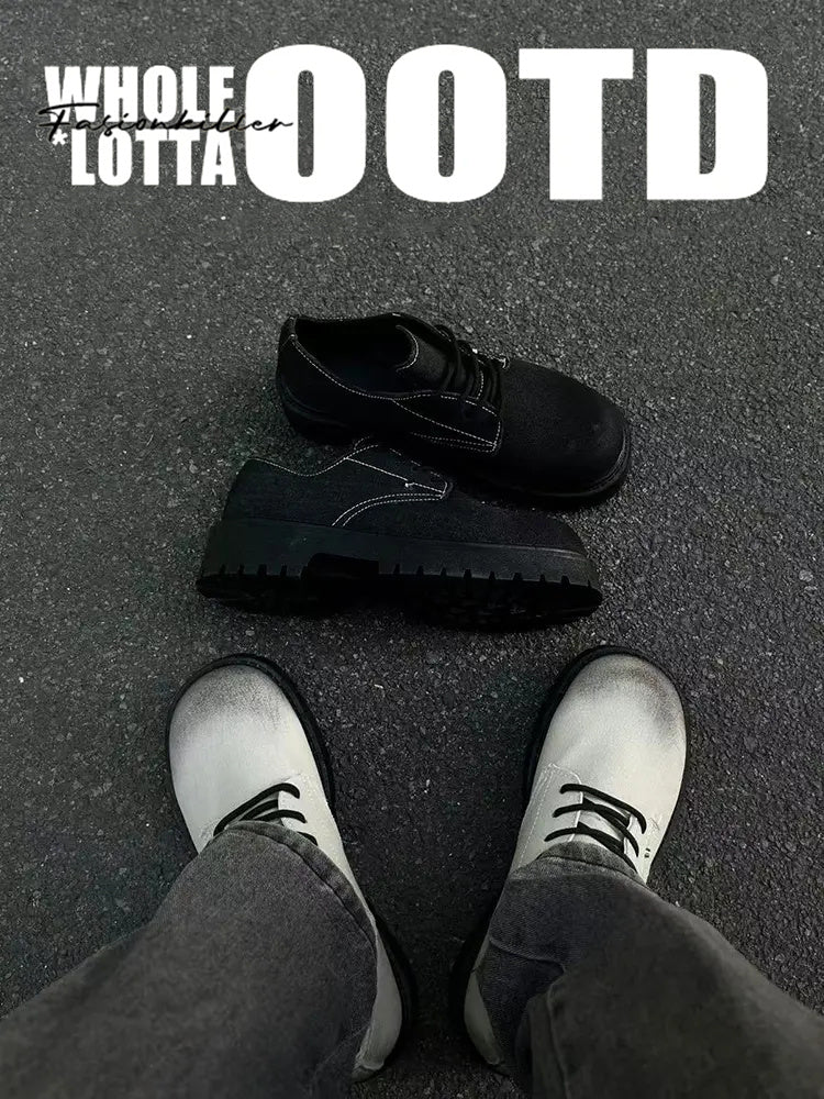 NewRockstarChoppa Unclaimed – Retro Denim Derby Loafers