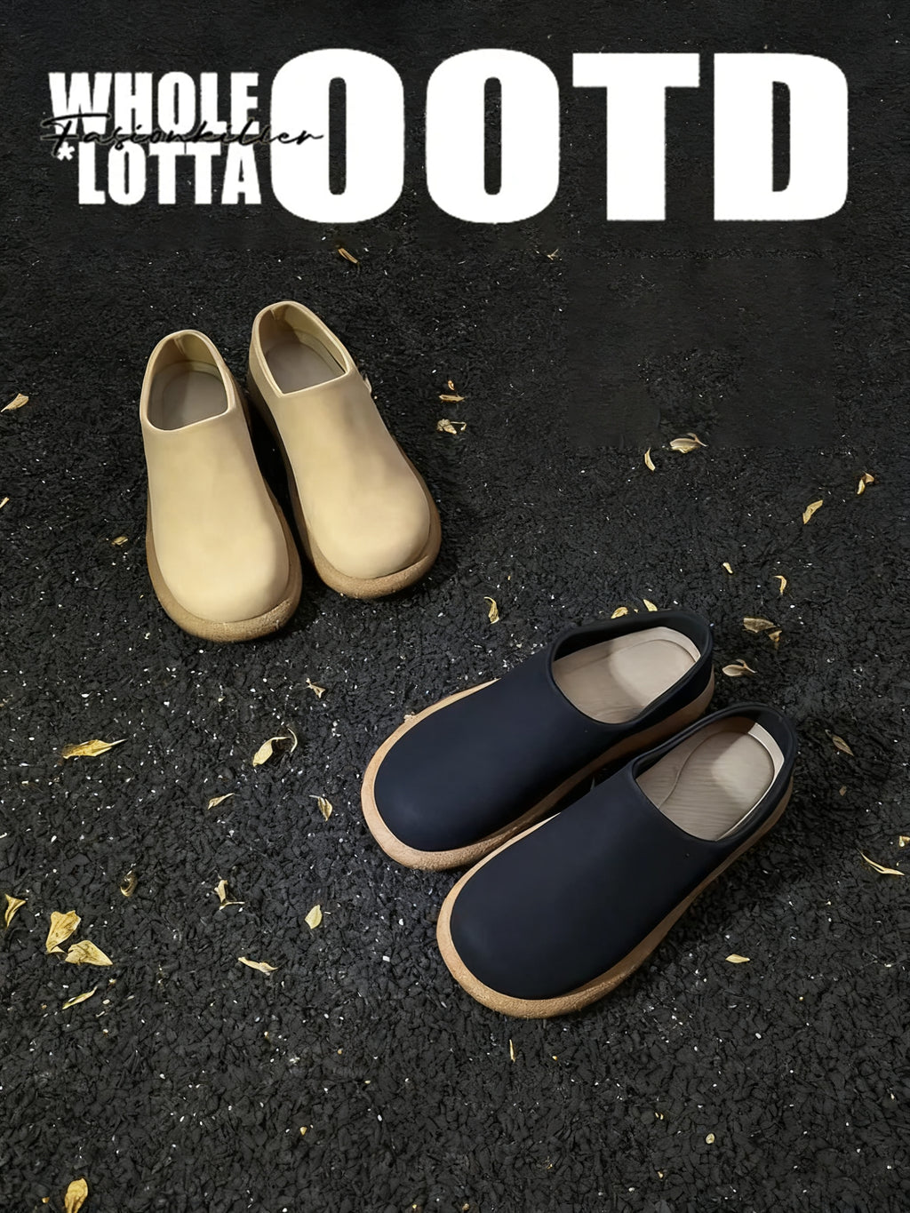 FIRSTCORNER CleanLine Mule – Minimalist Leather Closed-Toe Slip-Ons