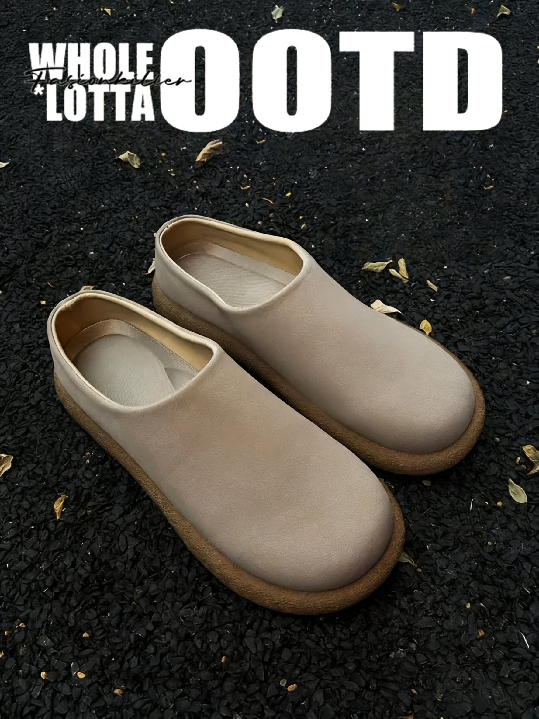 FIRSTCORNER CleanLine Mule – Minimalist Leather Closed-Toe Slip-Ons