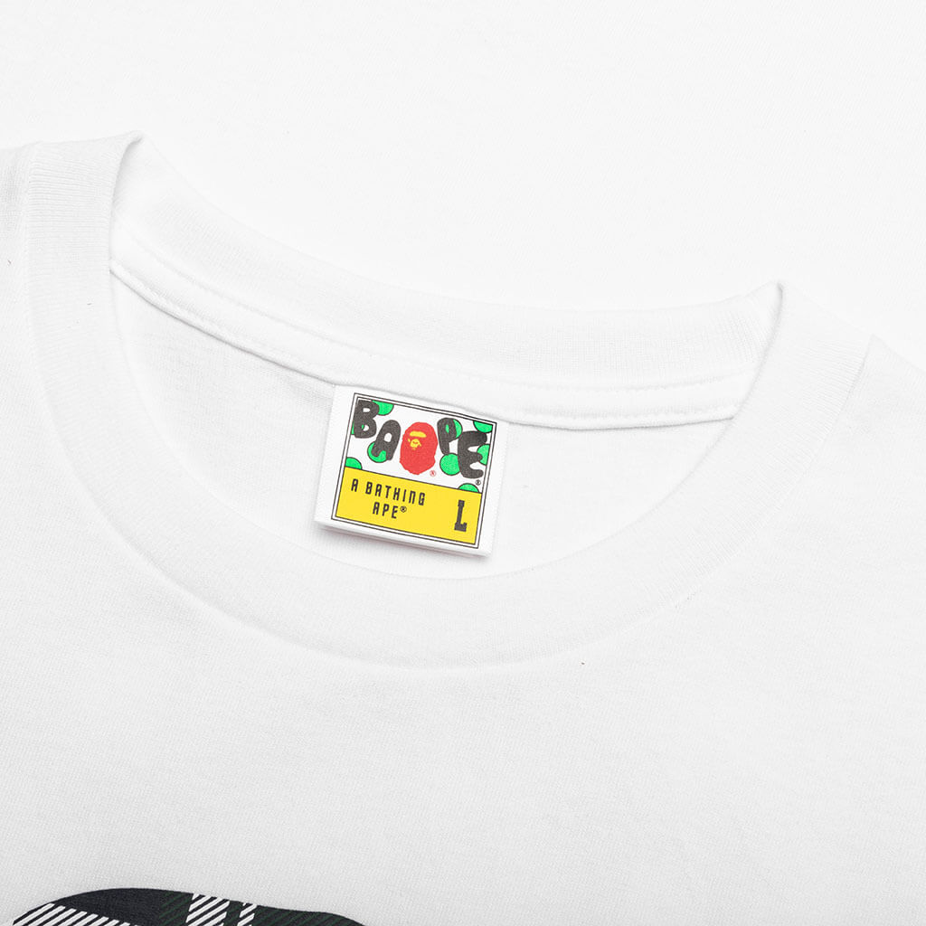 ape Check By Bathing Ape Tee  - White