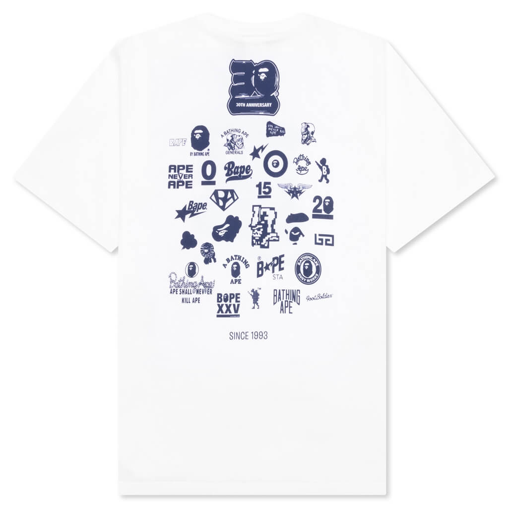 Ape 30th Anniversary Tee #2 - White/Navy