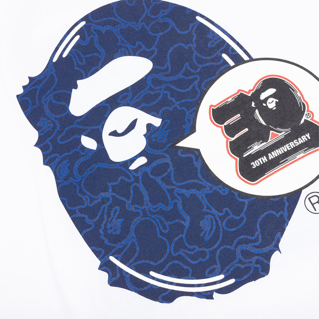 Ape 30th Anniversary Ape Head Tee - White/Navy