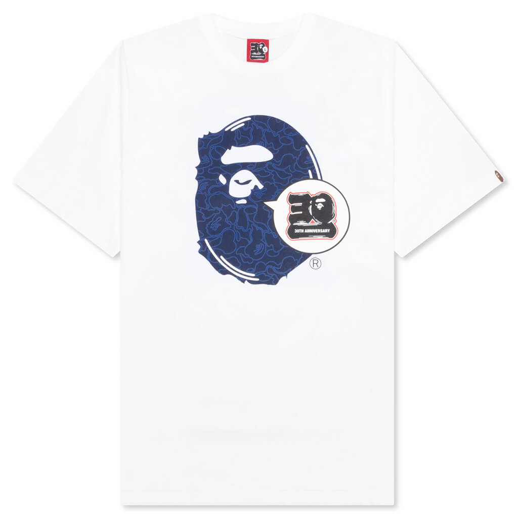 Ape 30th Anniversary Ape Head Tee - White/Navy