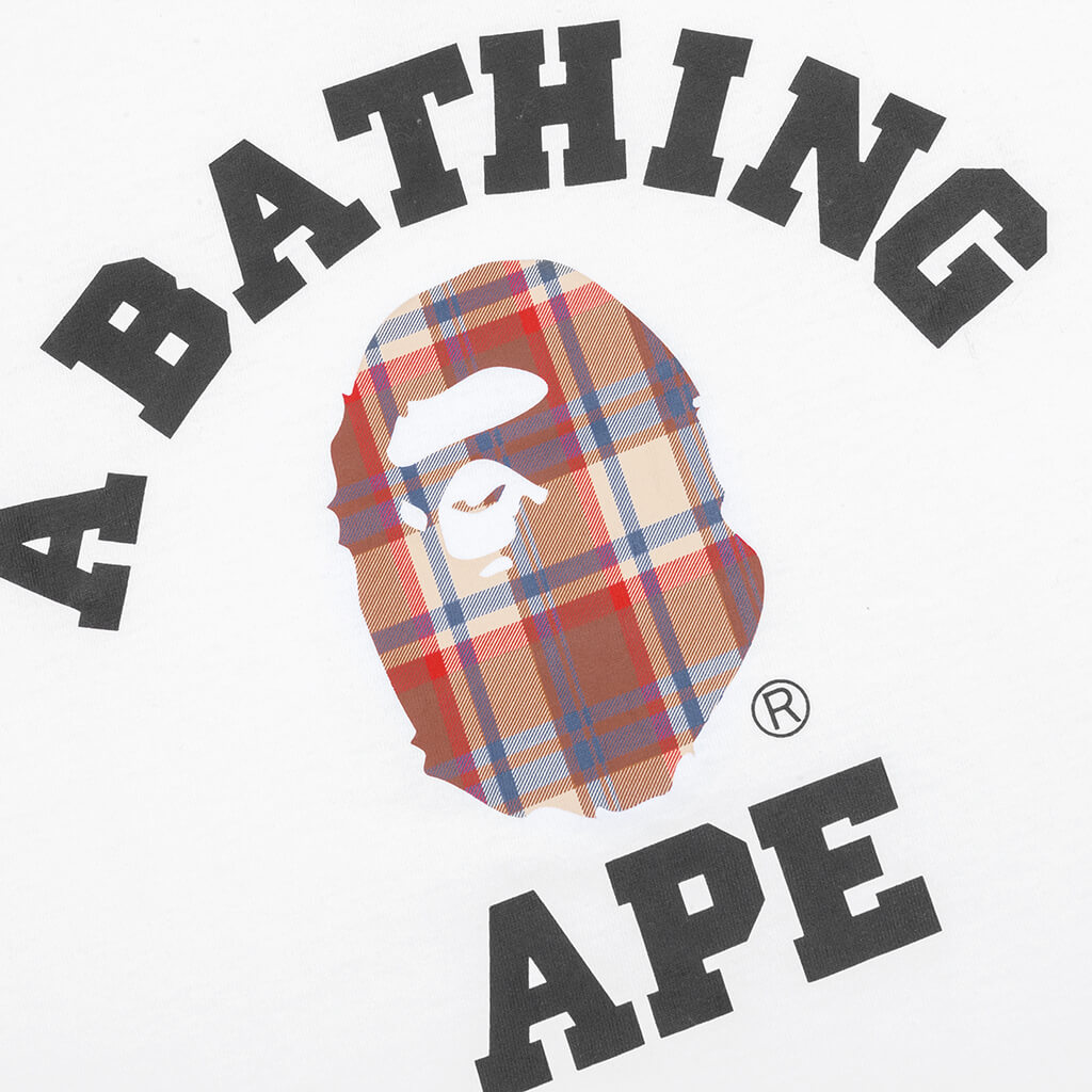 Ape Check College Tee - White