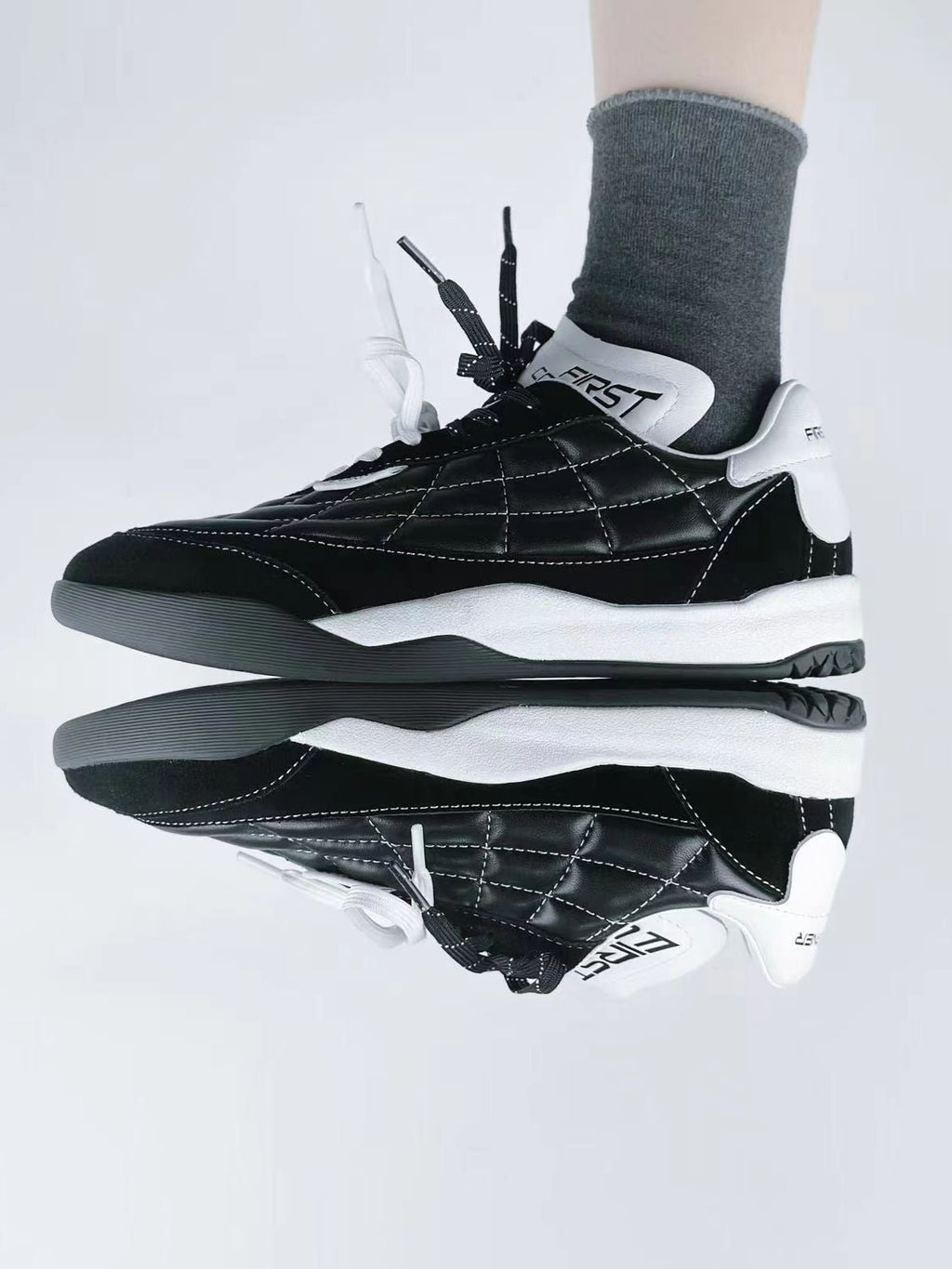 VORTEX90. by FIRSTCORNER | Handcrafted Retro Sheepskin Sneakers